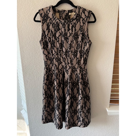 Hazel‎ Black Lace Dress Sleeveless Party Cocktail Fit & Flare Medium - Picture 1 of 6